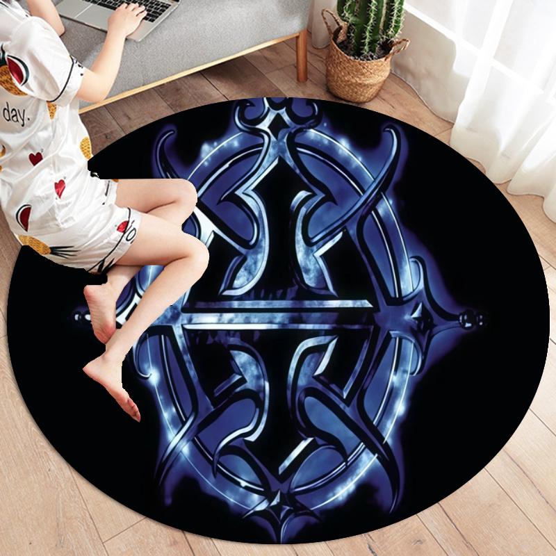 Within Temptation Round Area Rug,Carpet Rug for Living Room Bedroom Sofa Playroom Decor,Non-slip Floor Mat