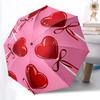 1pc Heart Candy Automatic Open/close Umbrella, 8-Rib Sturdy Structure, Auto Folding/Opening, Portable Travel Umbrella for Women,195
