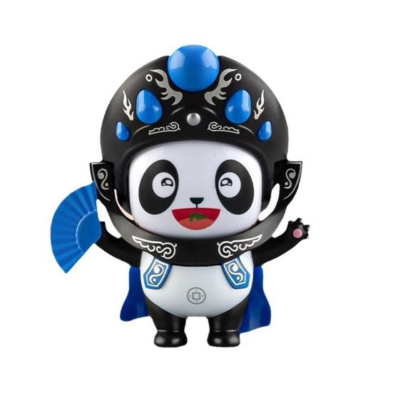 

Сычуаньская опера Кукла с меняющимся лицом с 5 видами грима Китайский фольклор Пекинская опера Фигурка панды Украшение Интерактивная игрушка синий