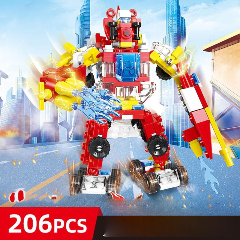 Fireline Commando Building Blocks Toys Plastic Small Particles Diy Fire-fighting Assembled Building