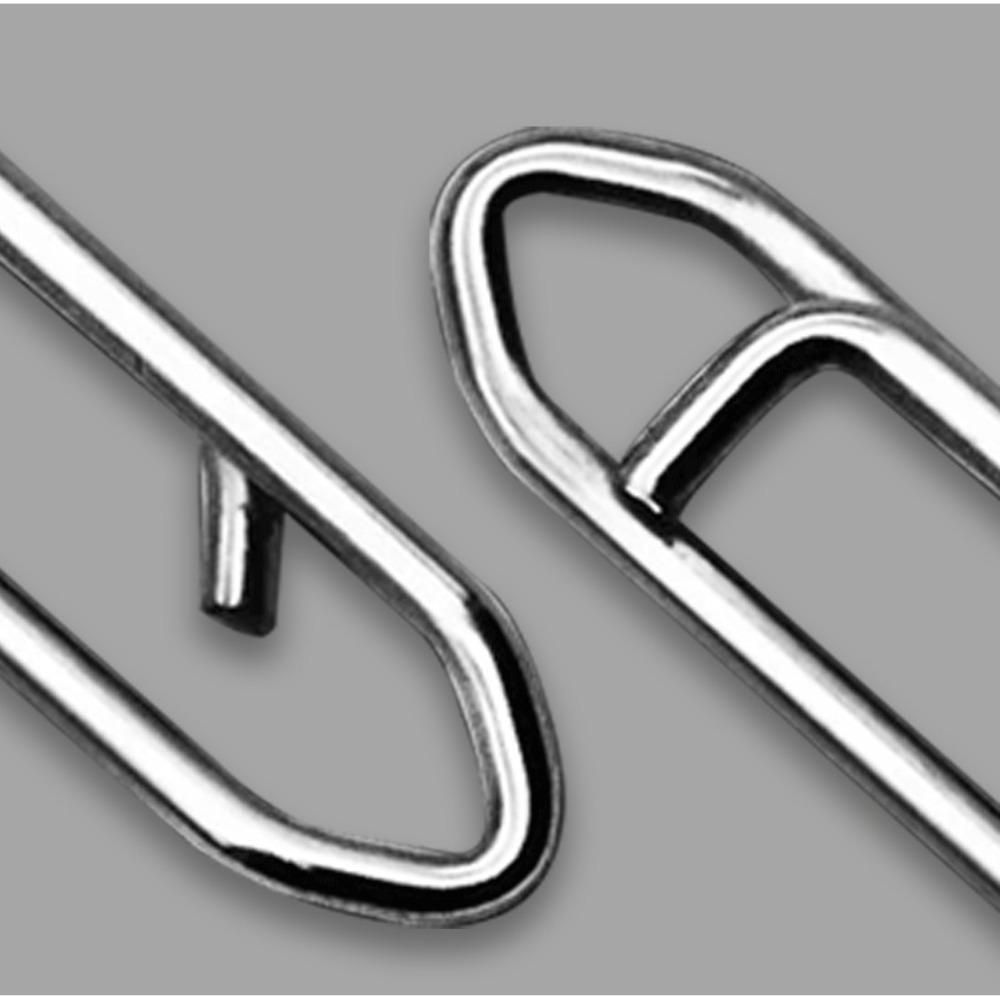 100pcs Stainless Steel Fishing Hanging Snap Line Tackle Oval Split Rings  Carp Fishing