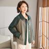Jianhu Women's Spring Autumn Lapel Spliced Windbreaker