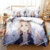 Fashion Tokyo Revengers Bedding Set Printed Bed Set Duvet Cover Sheet Pillowcase Soft Quilt Cover Full Queen King Size Luxury