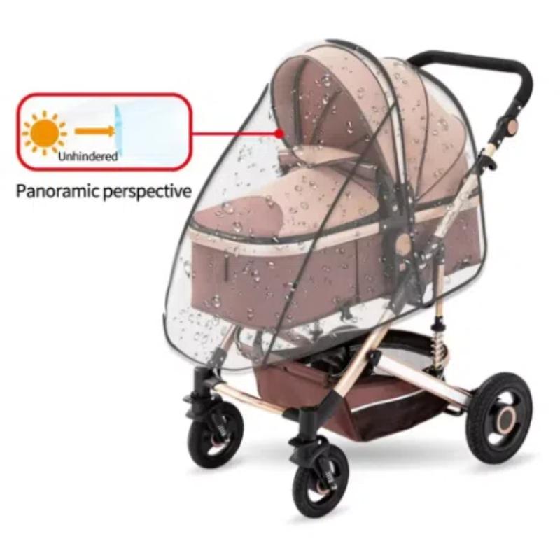 Universal Waterproof Rain Cover For Prams Pram Accessories Transparent Dust Cover Open Zip Umbrella Rainy Season Waterproof