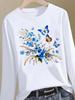 (Asian Size) Trend Style Cute Graphic Tee Women Autumn Winter Spring Casual Fashion Top O-neck Clothing Print T Shirt Long Sleeve T-shirts