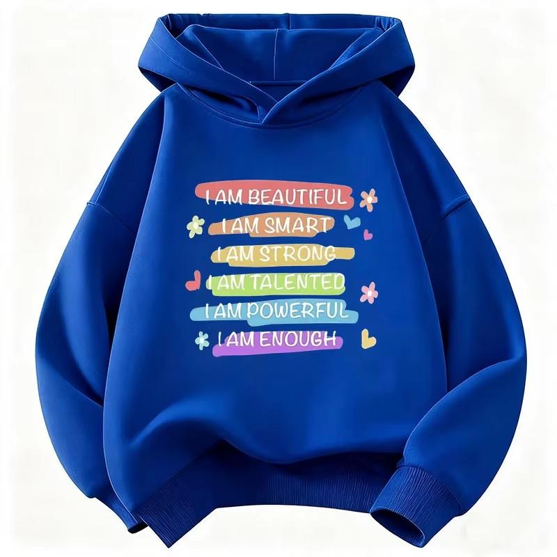 Spring Autumn Kids Hoodie Sweatshirt Lovely Fashion Letter Graphic Print Casual Boys and Girls' Daily Wear