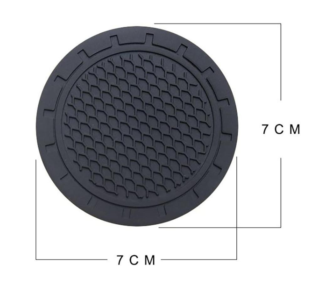 HINH Universal Fit Car Cup 70mm Black PVC Comfortable for and Home Use of Coasters, Non-Slip Coasters, Diameter, Material, Anti-Slip, Flexible,