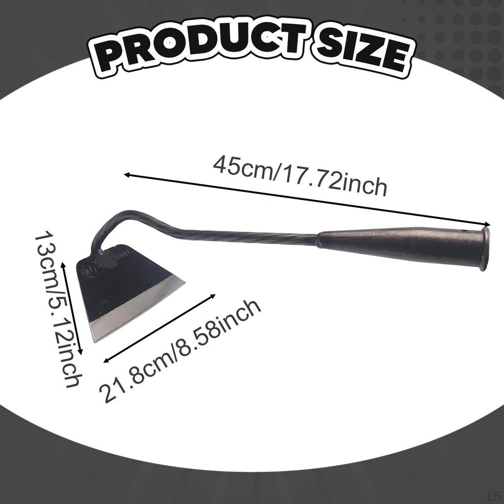 Agricultural Hoe, Manual Weed Removal Tool, Lightweight, Portable, Practical, Multifunctional, for