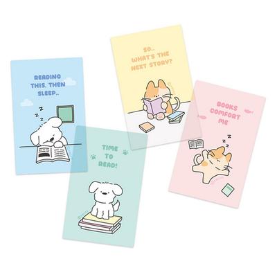Ensemble de 4 marque-pages photocarte translucides Ricos, Lily & Coco, 1 ensemble