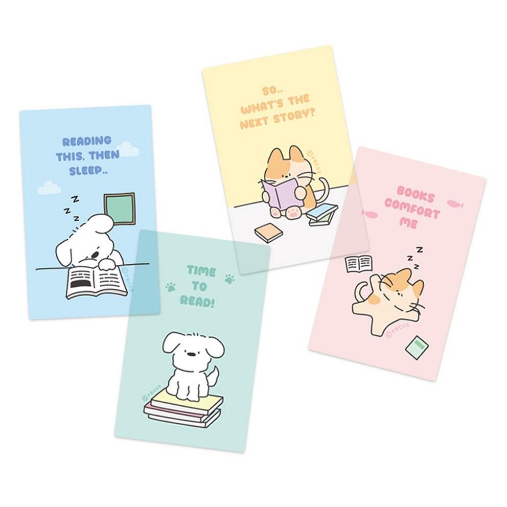 Ricos Translucent Photocard Bookmark 4-Piece Set, Lily & Coco, 1 Set