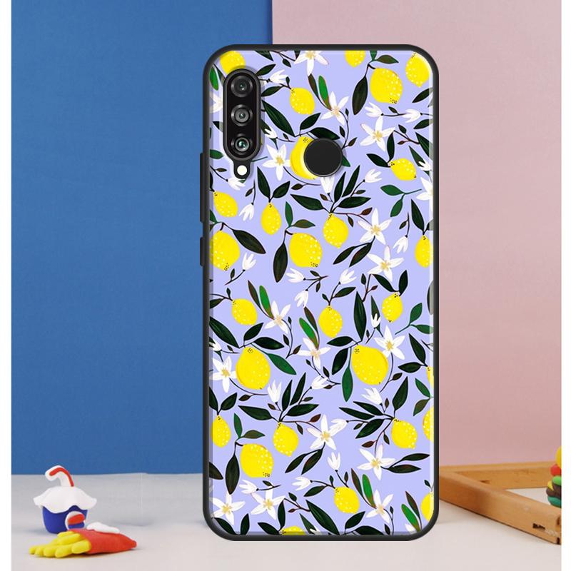 Sommer Zitrone und Blatt Für Huawei Nova Y90 Y70 Y60 Y72 Y61 Y91 12s 12i 11i 7i 8i 9 10 SE P60 Pro P30 P40 Lite Hülle