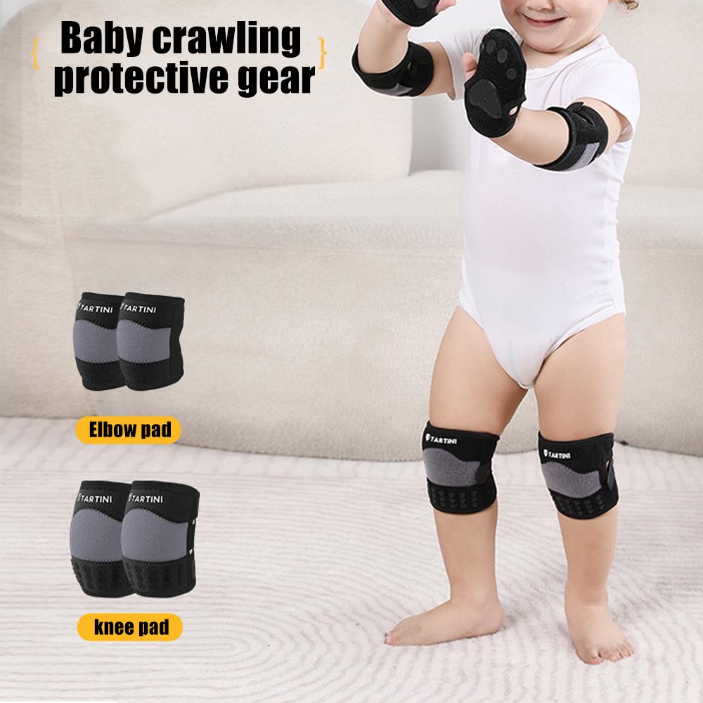 1 Pereche Genunchiere și Cotiere pentru Bebeluși pentru Târât Genunchiere Reglabile Protecție Cotiere Genunchi pentru Copil Mic Crawler pentru Fetiță Băiat Târâre