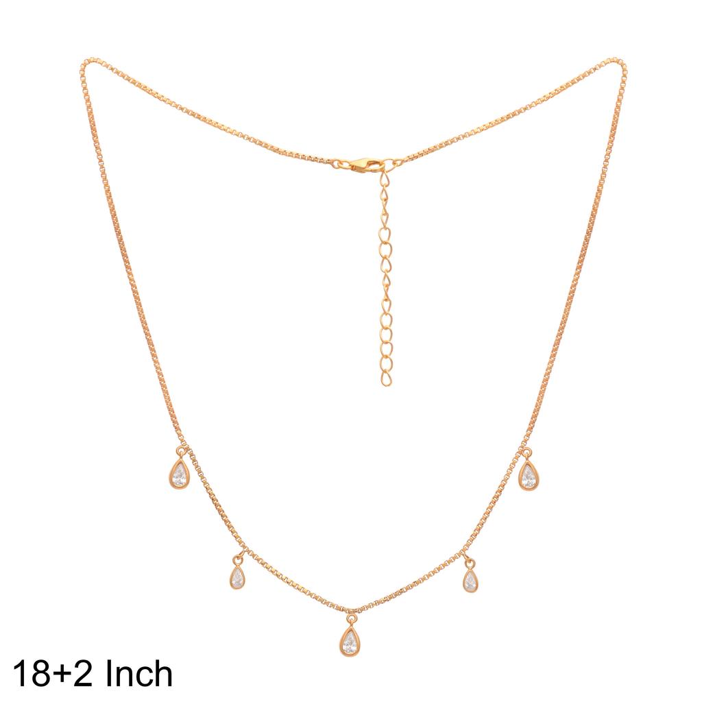 Teardrop Gold Vermeil Necklace -925 Sterling Silver