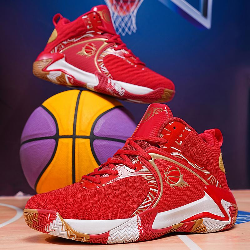 New Men Shock-absorbing Sneakers Women Graffiti Basketball Shoes-Breathable Non-slip Sneakers For Training Running Couple Shoes
