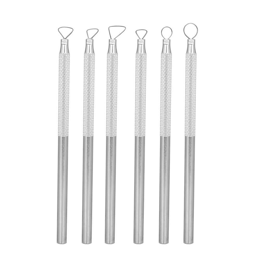6PcsSet Aluminium Alloy Engraving Carving Scraper Clay Pottery Sculpting Tool Set
