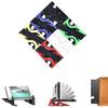 Support de téléphone portable pour cartes Noir Accessoires de bureau en plastique Support de téléphone pliable Portefeuille Carte pliante Amovible