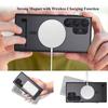 UYUXIO Magnetic Stand Phone Case for Samsung Galaxy S24 S23 S22 Ultra Plus Mobile Cases with Kickstand Translucent Back Cover