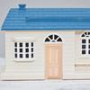 Miniature Dollhouse Furniture Set Solid Wood Blank Four Grid Door Exquisite Indoor Decoration Building Material