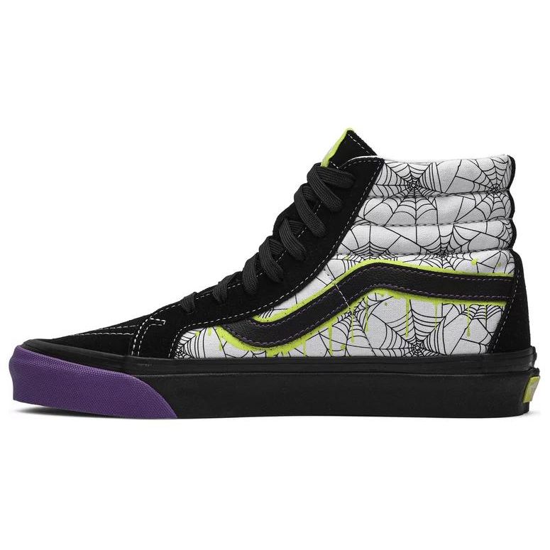 Vans Halloween X  SK8 Comfortable High-Top Skate Shoes Unisex Sneakers Black White Purple VN0A38GF00X