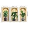 3D Watercolor Plant Wall Stickers Potted Plants Decor Self-Adhesive Vine Leaves For Living Room Bedroom Wall Decor