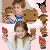 12cm 4.7inch Black Leather Plush Doll With Small Pendant Hawaiian Keychain Doll