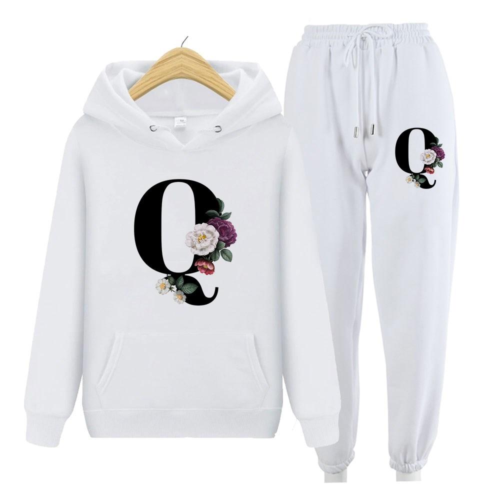 Women Sweatshirt Long Sleeve Hoodies Harajuku Hoodie Vintage Letters Print Sweatshirts Two Piece Sets Hoodies