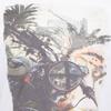Men's IMPERIAL White T-shirt with Tropical Motorcycle Print