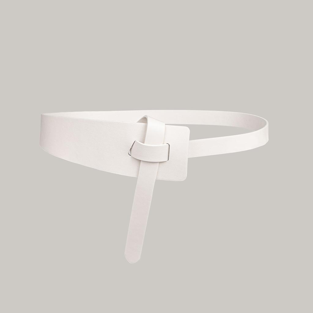 New Women's Soft Knotted PU Waist Cover Simple and Versatile Fashion Women's Waist Belt