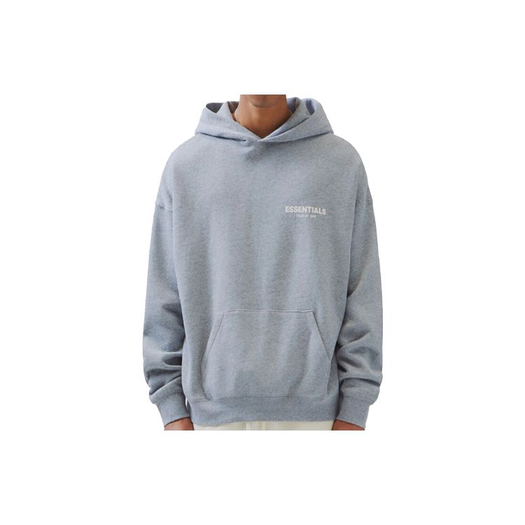 Fear of God Essentials FW19 Pullover Hoodie Men Hoodies Gray 0192250500051004