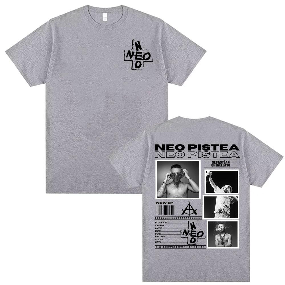 2025 Rapper Neo Pistea Album 2025 Tour Cover Print T Shirt Men Clothing Hip Hop Punk Street T-shirts Summer Short Sleeve T-shirt