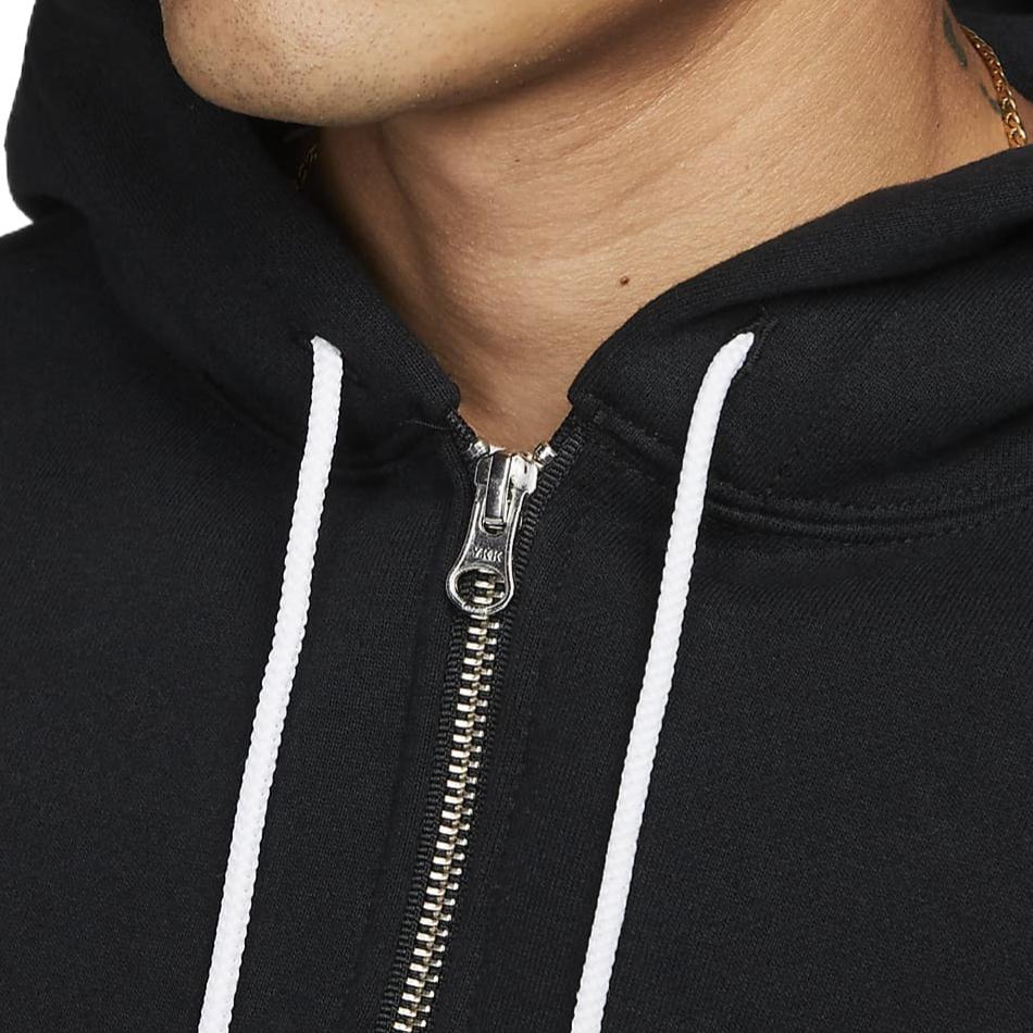 Nike Solid Color Full Zip Hoodie Men Hoodies Black DH5042-010
