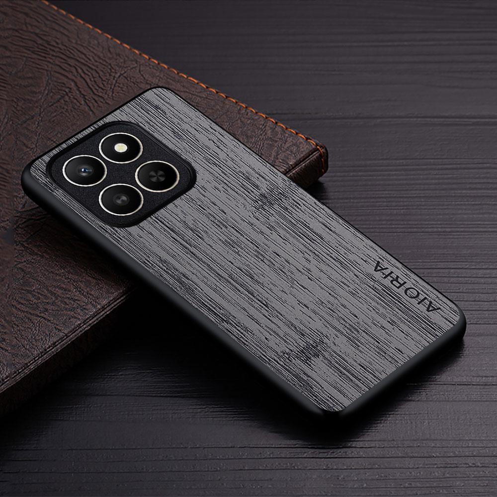 Case for Honor 400 Pro Lite Smart Funda Bamboo Wood Pattern Leather Phone Cover Luxury Coque for Honor 400 Pro Case Capa