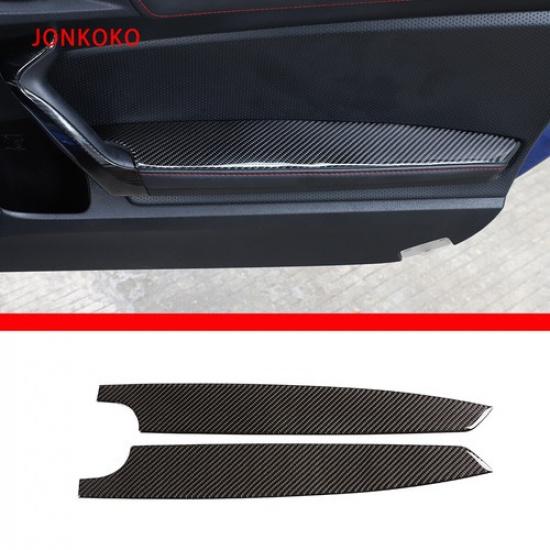 Real Carbon Fiber Front Door Armrest Panel Sticker Trim For Toyota 86/Subaru BRZ