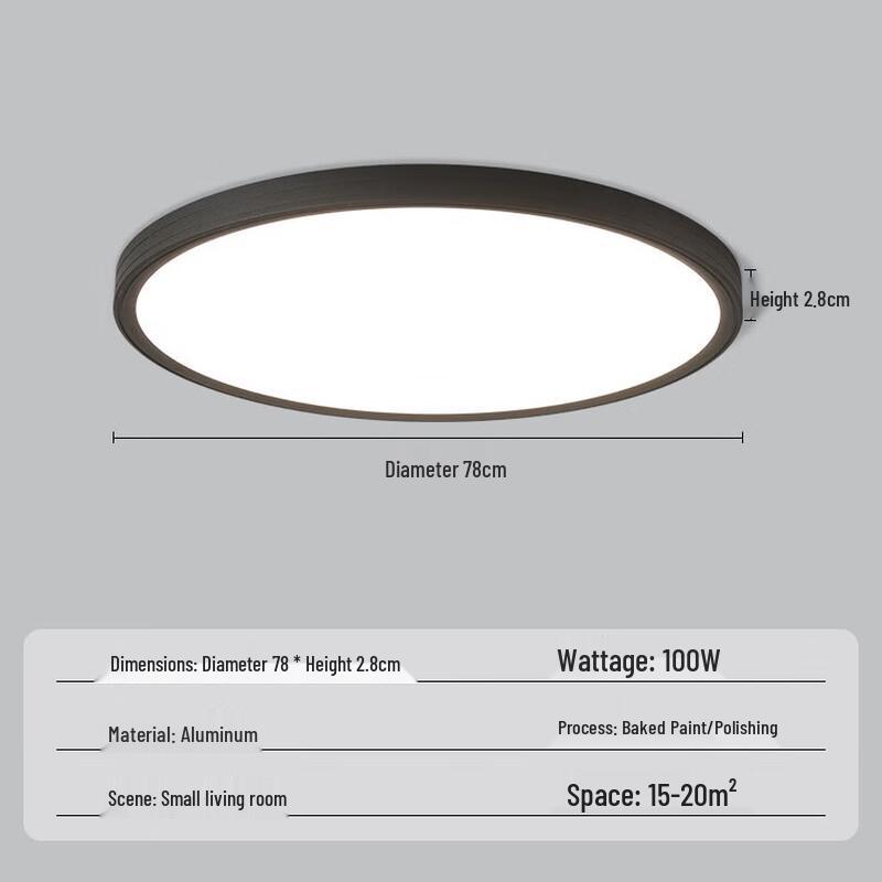 Linpan Ultra-thin Full Spectrum Round LED Ceiling Light