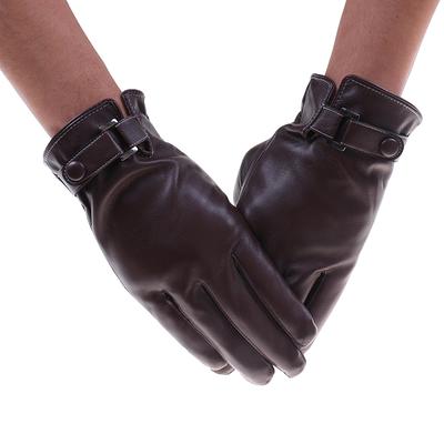 Winter Leather Gloves Full Finger Motorcycle Driving Warm Touch Screen
