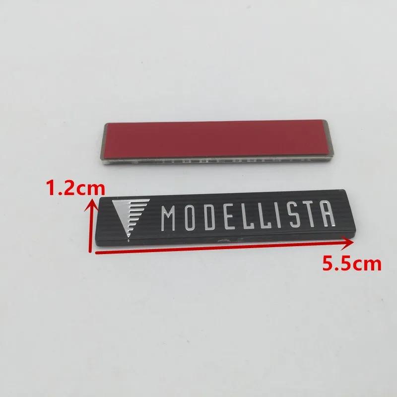 1pcs forMODELLISTA Car Front Lip Small Label Grill Fender Side Rear Trunk Badge Emblem Sticker Decals Styling Auto Accessories
