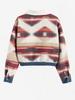 ZAFUL Women's Ethnic Aztec Tribal Geo Printed Corduroy Spliced Thermal Fleece Lined Wool Blend Jacket