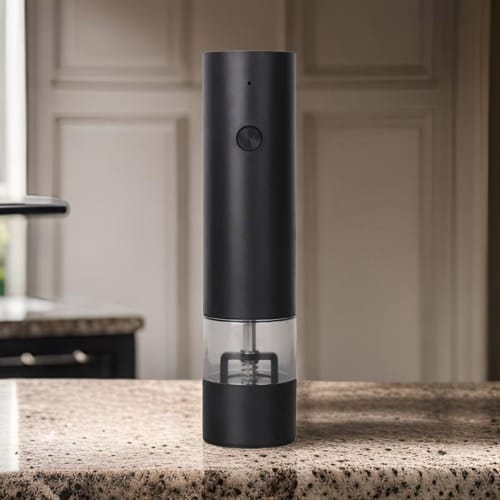 Uqezagpa Electric Pepper Mill Set, Electric Salt Mill, Pepper Grinder, USB Rechargeable, Adjustable Mill for Kitchen Cooking