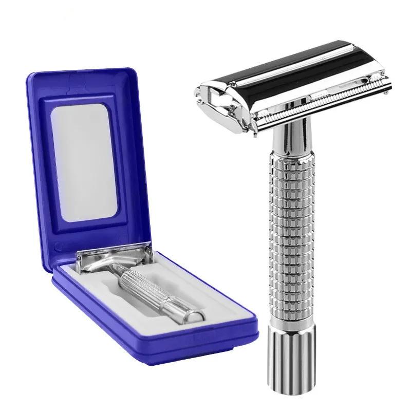 Barber Razors Men Manual Razor Shaving Safety Razor With Box Handle Razor Shaving Tools Shavers Tool Men's Facial Razors