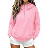 Women's Color Hooded Long Sleeve Pullover Sweatshirt