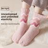 Coral Velvet Socks Women's Fall Winter Thick Mid-tube Socks Wavy Socks Warm Floor Socks