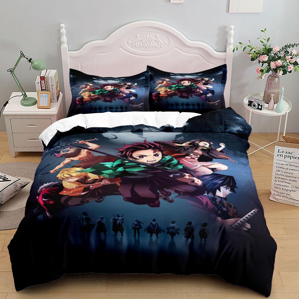 Inosuke Boys Duvet Cover Set EU Single Double King US Twin Full Queen Size slayer Bedclothes