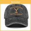 Yellow Stone Letter Embroidery Art Cotton Baseball Cap With Curved Visor For Summer Sun And Shade