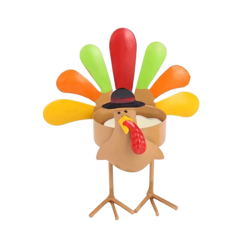 Turkey Tealight Candle Holder Table Centerpiece Thanksgiving Home Decor Candle Stand for Dining Room