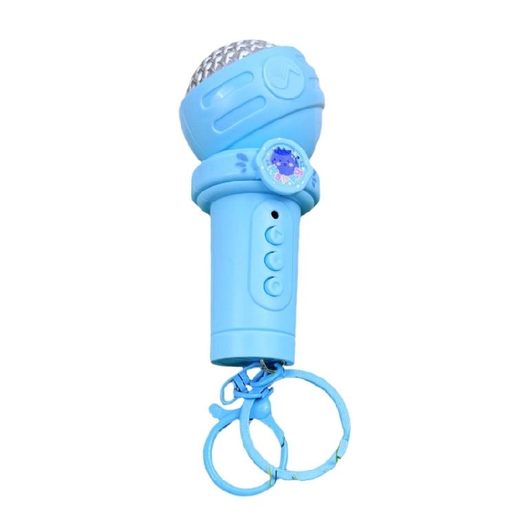 Kids Microphone Keychain Shape Recorder Pendant Reusable Recording Function Compactly Keyring Design Safe ABS Gift Item