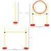 Dog Agility Equipment Training Portable Obstacle for Pet w/Adjustable Hurdles, Jumping Ring, Weave Poles