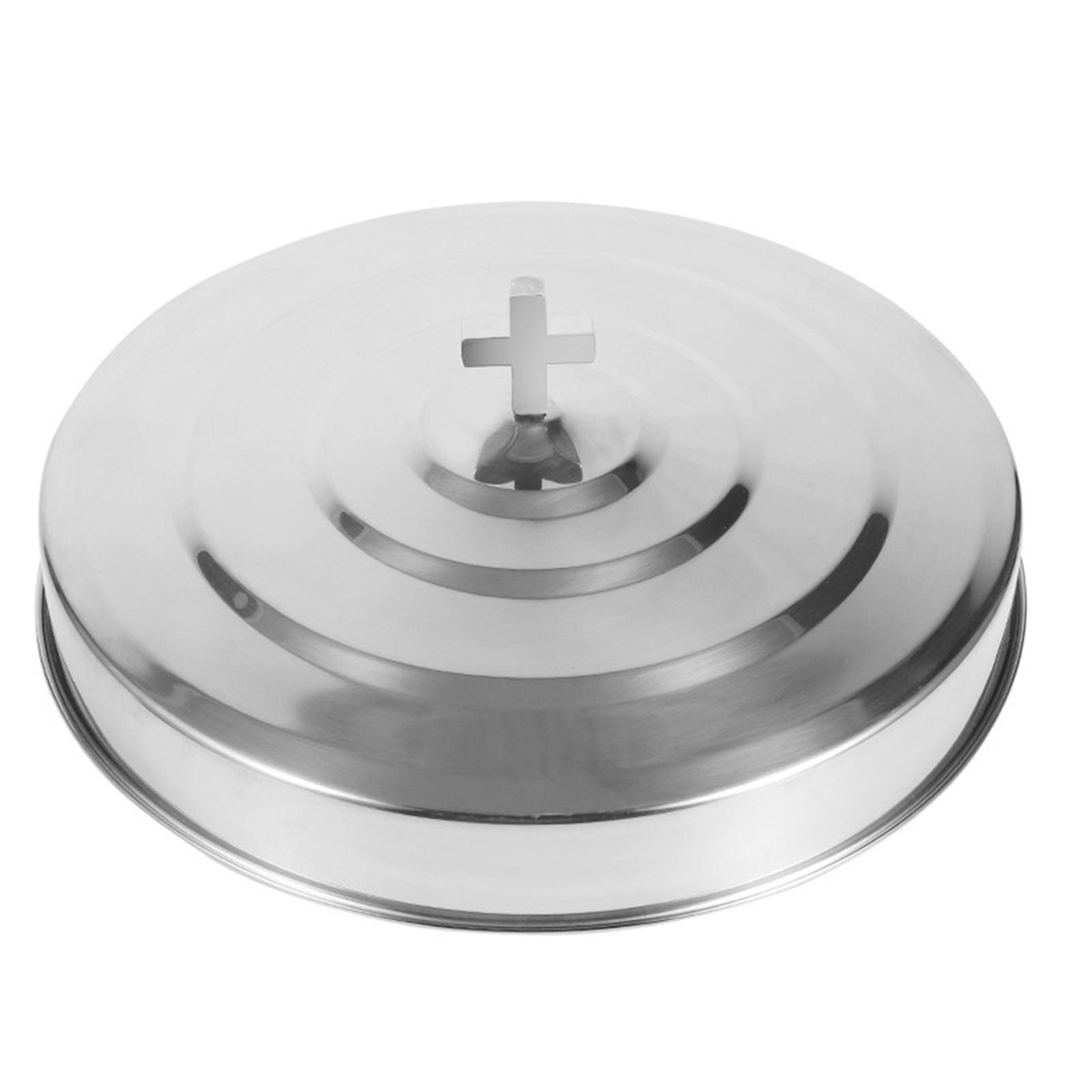 

Polished Stainless Steel Church Communion Tray 39 Hole Design for Sacred Bread Distribution Includes Cover