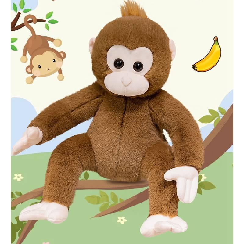 Monkey Plush Toy Cute Animal Cartoon Stuffed Doll Kids Birthday Decoration Gift