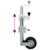 Trailer Support Wheel with Clamp 60 mm Galvanized Steel