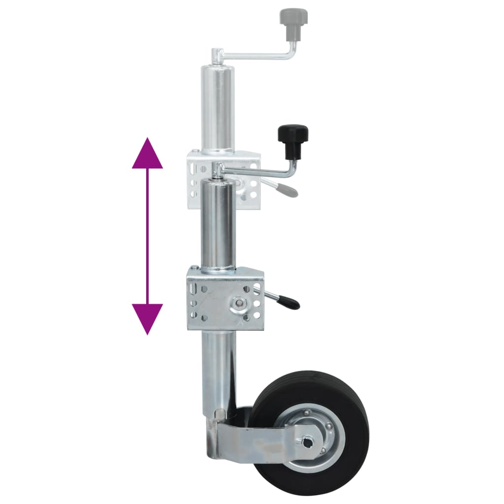 Trailer Support Wheel with Clamp 60 mm Galvanized Steel